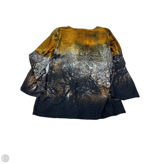 Tunic Long Sleeve By Attitude In Multi-colored, Size: 1x