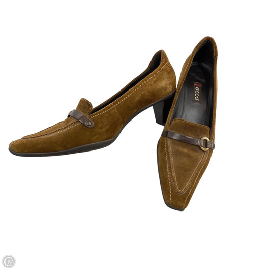 Shoes Heels Block By Ecco In Brown, Size: 7.5