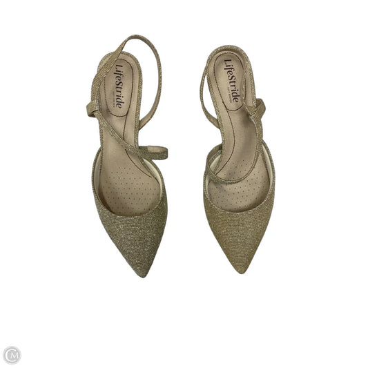 Shoes Heels Block By Life Stride In Gold, Size: 7