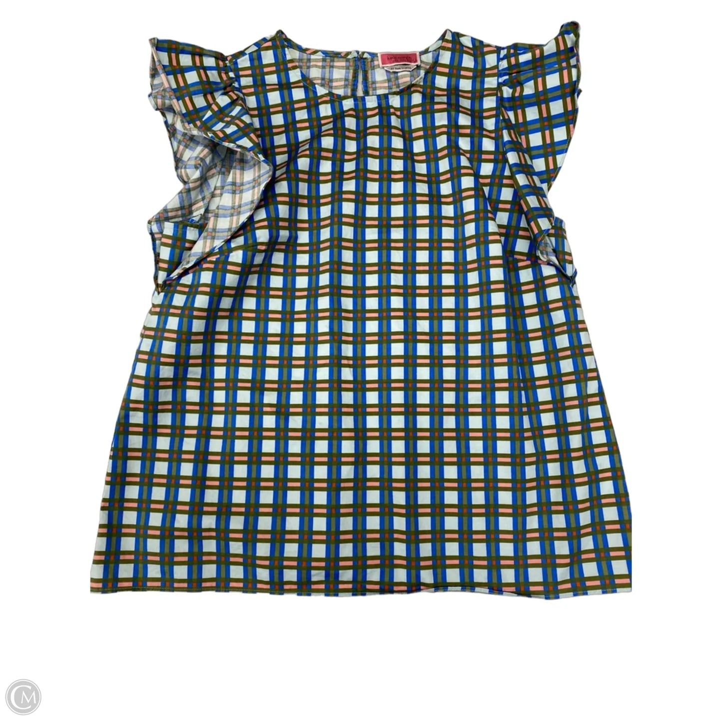 Top Short Sleeve Designer By Kate Spade In Blue & Green, Size: S