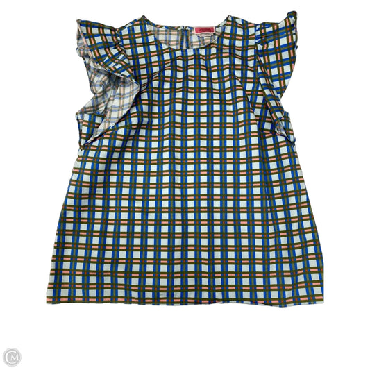 Top Short Sleeve Designer By Kate Spade In Blue & Green, Size: S