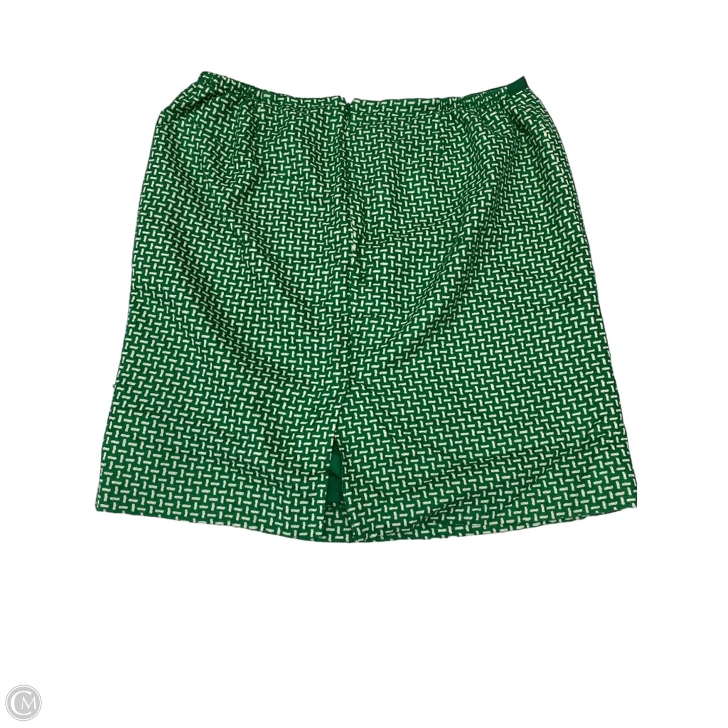 Skirt Mini & Short By Talbots In Green & White, Size: 18