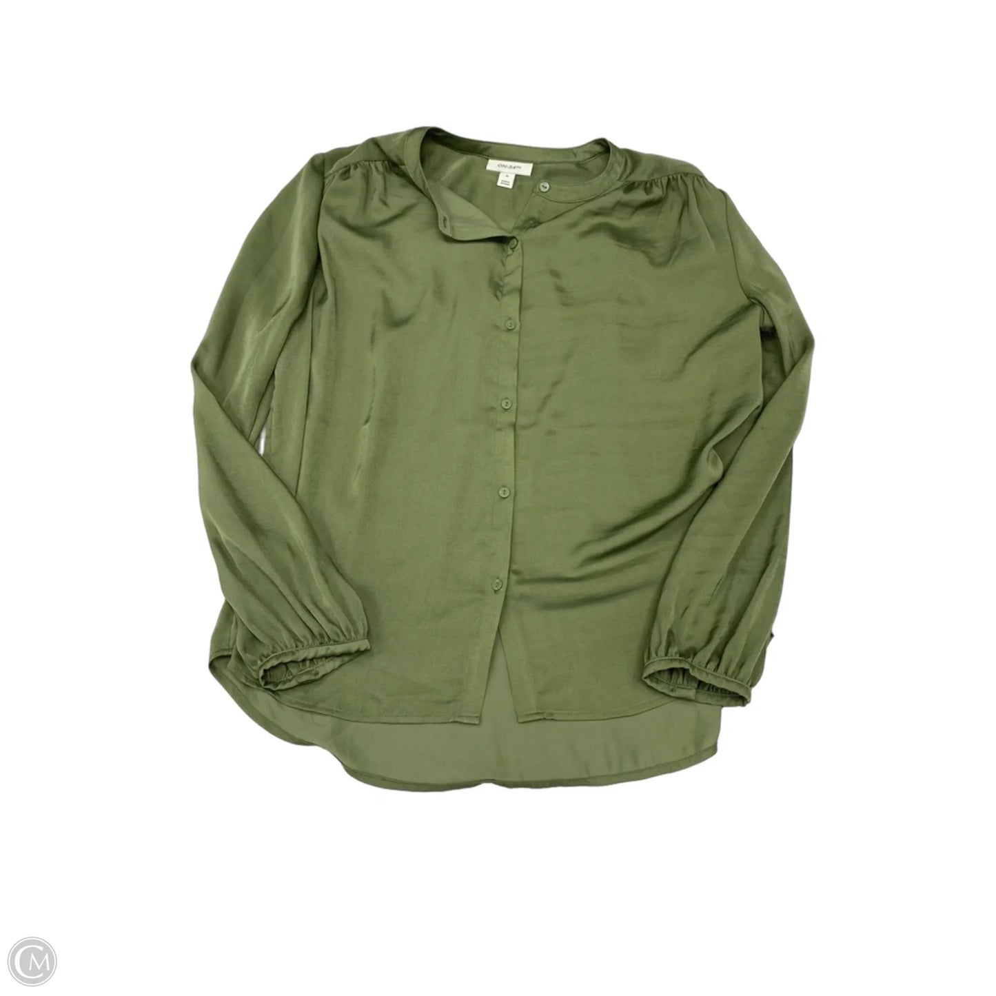 Blouse Long Sleeve By On 34th In Green, Size: M