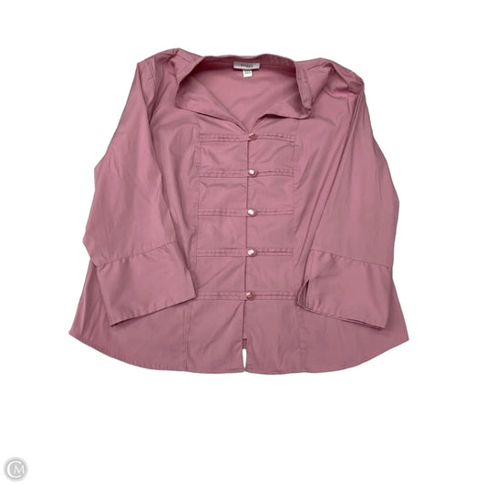 Top Long Sleeve By Dressbarn In Pink, Size: Xl