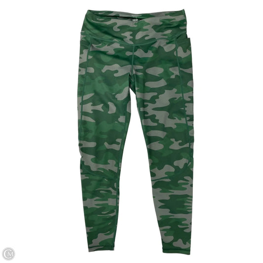 Athletic Leggings By Clothes Mentor In Green & Grey, Size: L