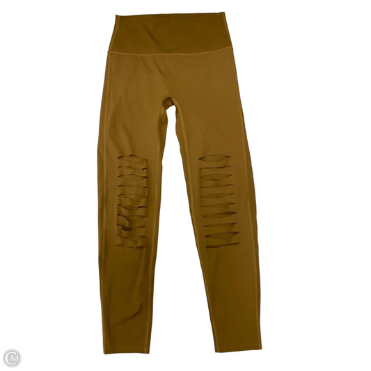 Athletic Leggings By Zenana In Brown, Size: L