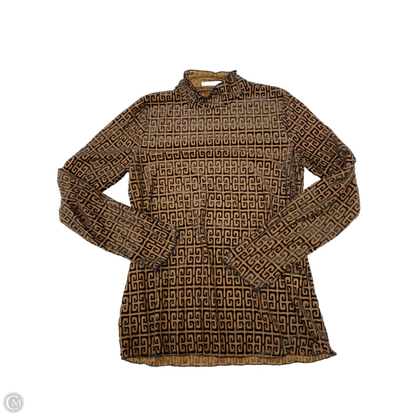 Top Long Sleeve By Jade In Black & Brown, Size: M
