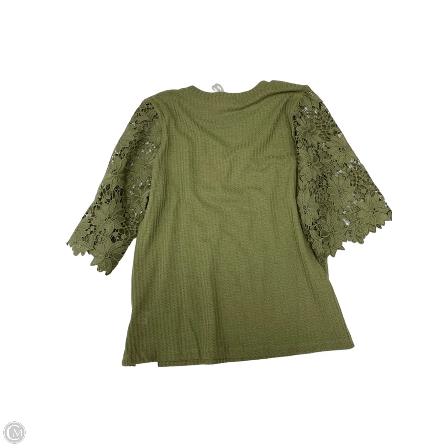 Blouse Long Sleeve By Clothes Mentor In Green, Size: S