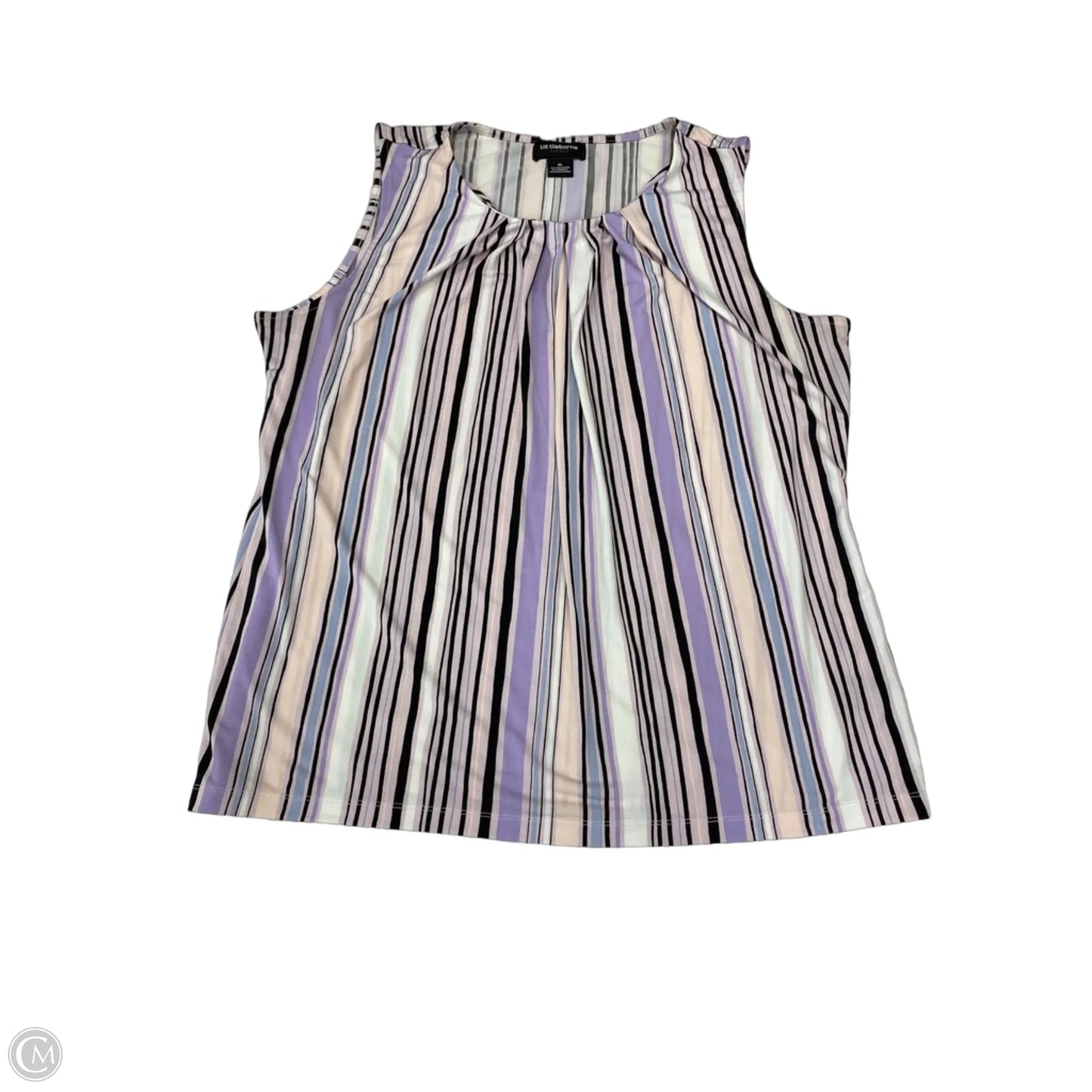 Blouse Sleeveless By Liz Claiborne In Striped Pattern, Size: Xl