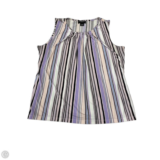 Blouse Sleeveless By Liz Claiborne In Striped Pattern, Size: Xl