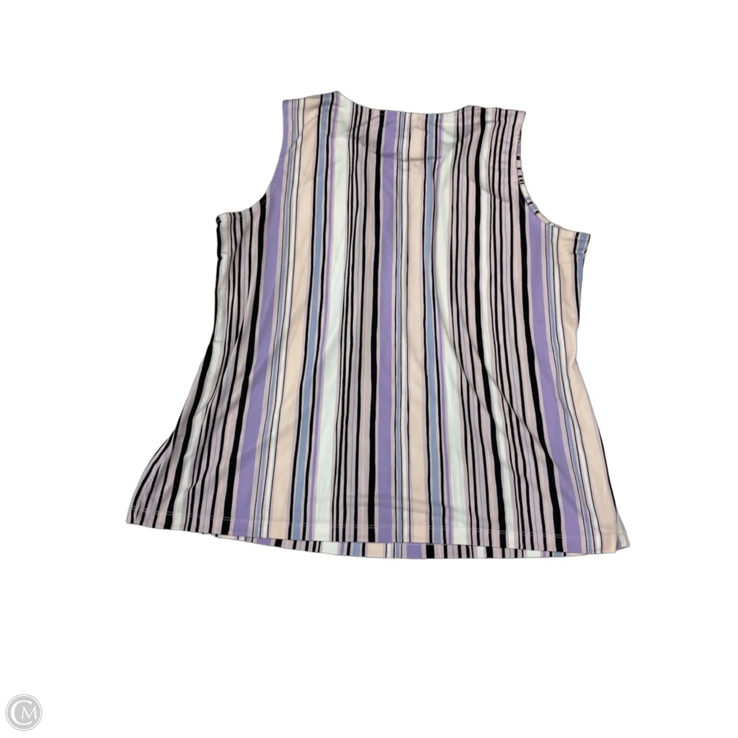 Blouse Sleeveless By Liz Claiborne In Striped Pattern, Size: Xl