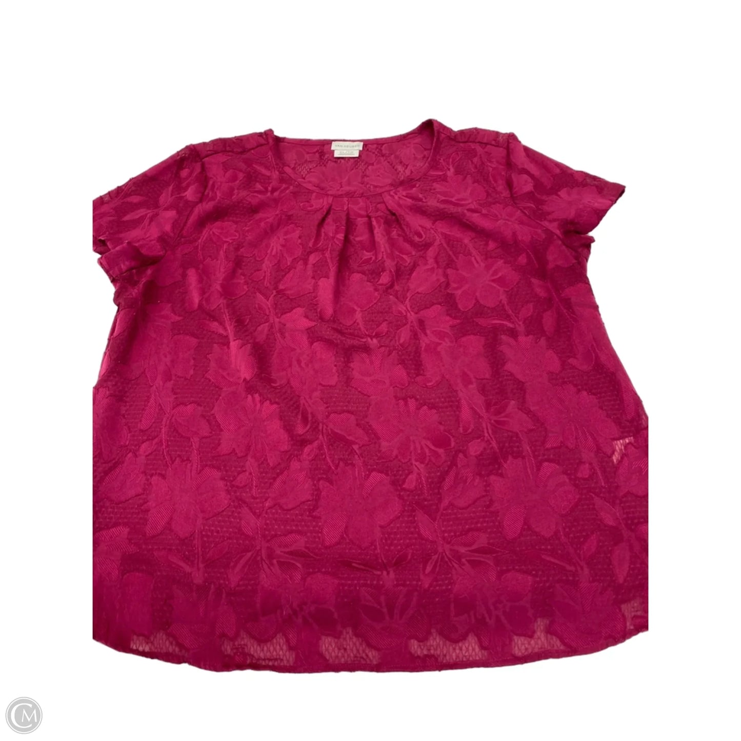 Blouse 3/4 Sleeve By Jennifer Lopez In Mauve, Size: L