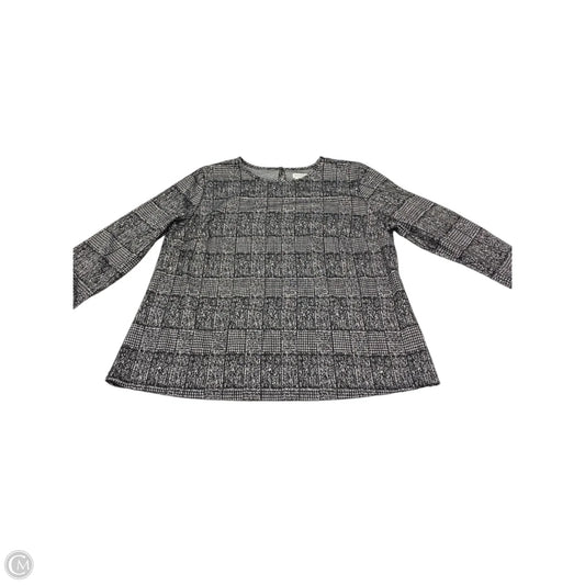 Blouse 3/4 Sleeve By Van Heusen In Grey, Size: Xl