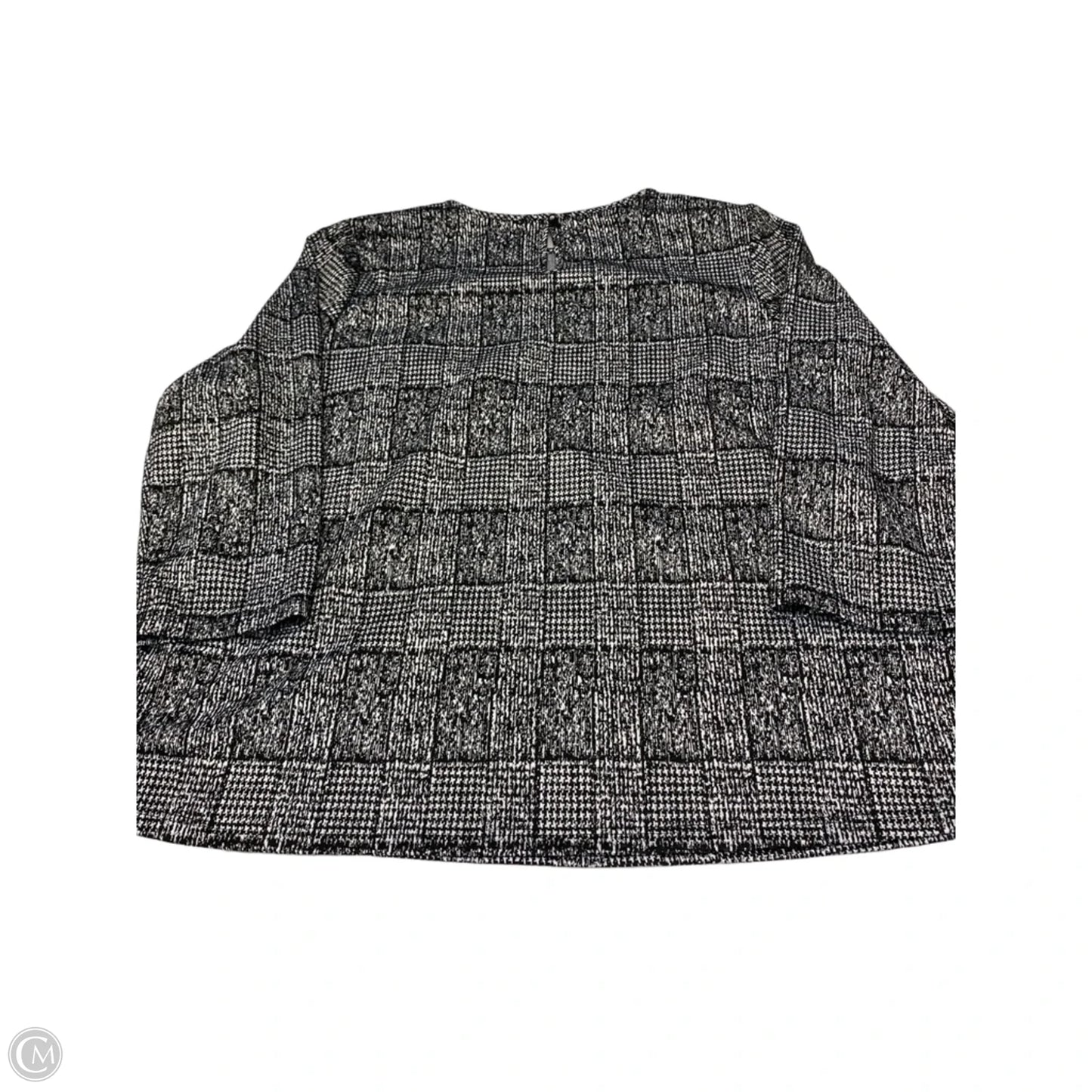 Blouse 3/4 Sleeve By Van Heusen In Grey, Size: Xl