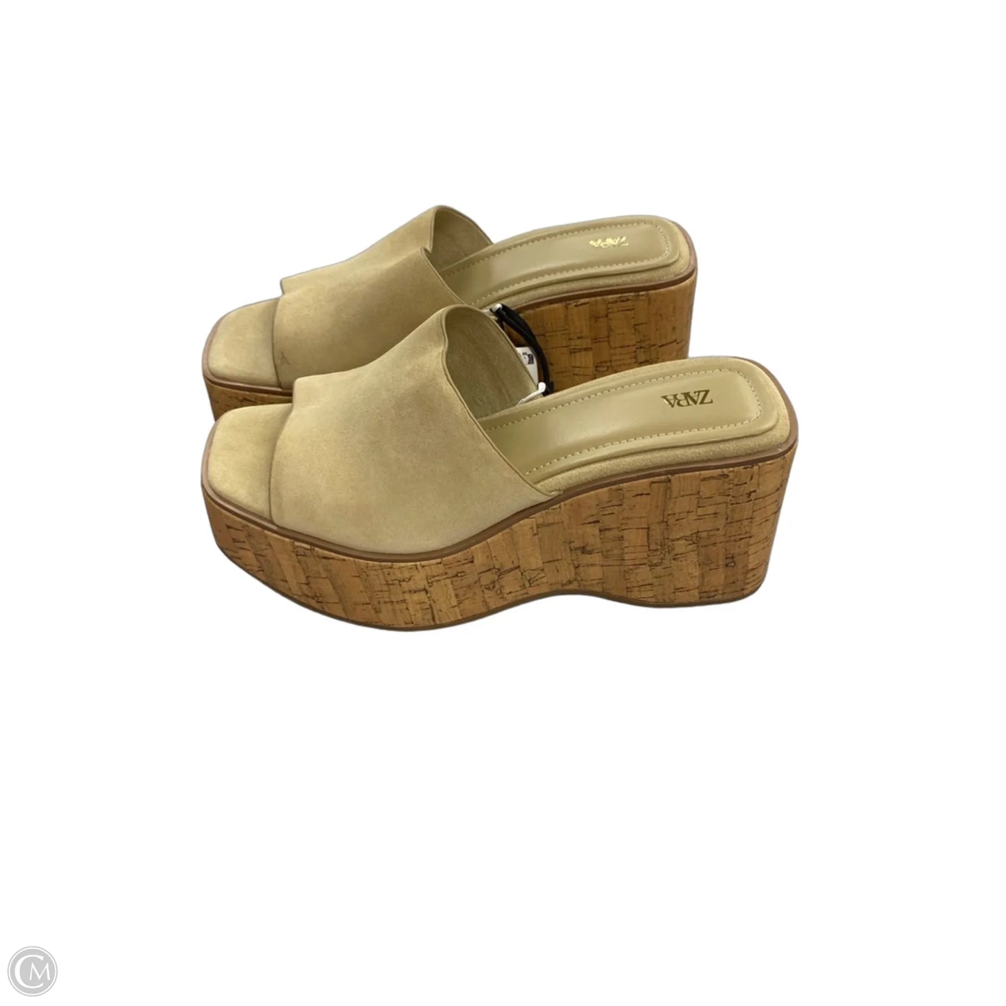 Shoes Heels Wedge By Zara In Beige, Size: 7.5
