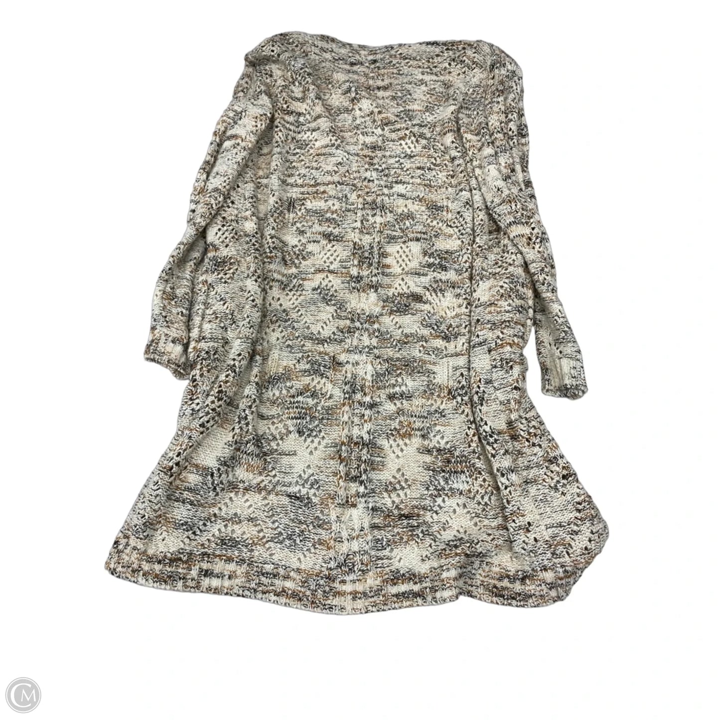 Sweater Cardigan By Knox Rose In Beige, Size: L