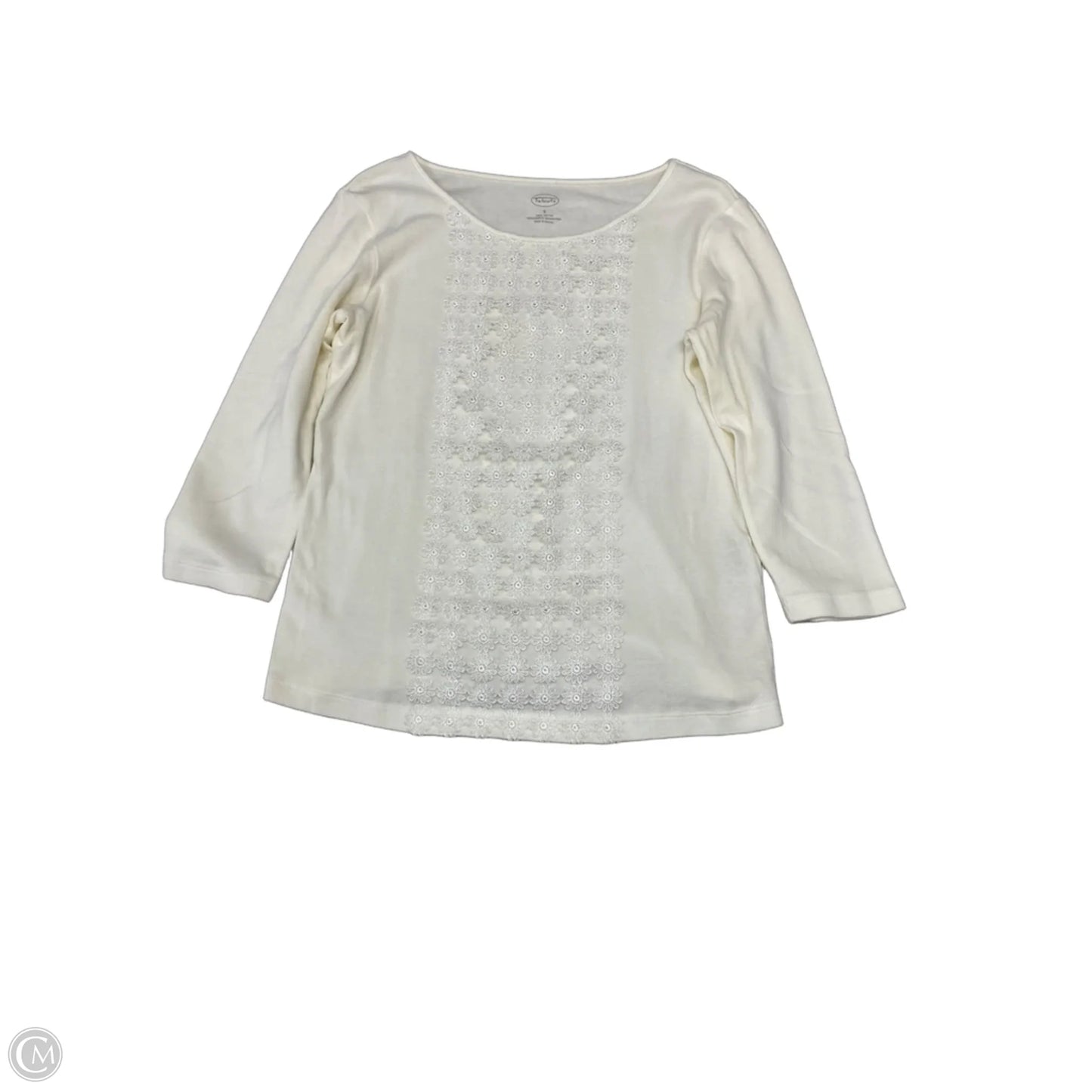 Top Long Sleeve By Talbots In Cream, Size: S