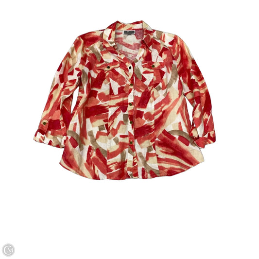 Top Long Sleeve By Jm Collections In Multi-colored, Size: 4p
