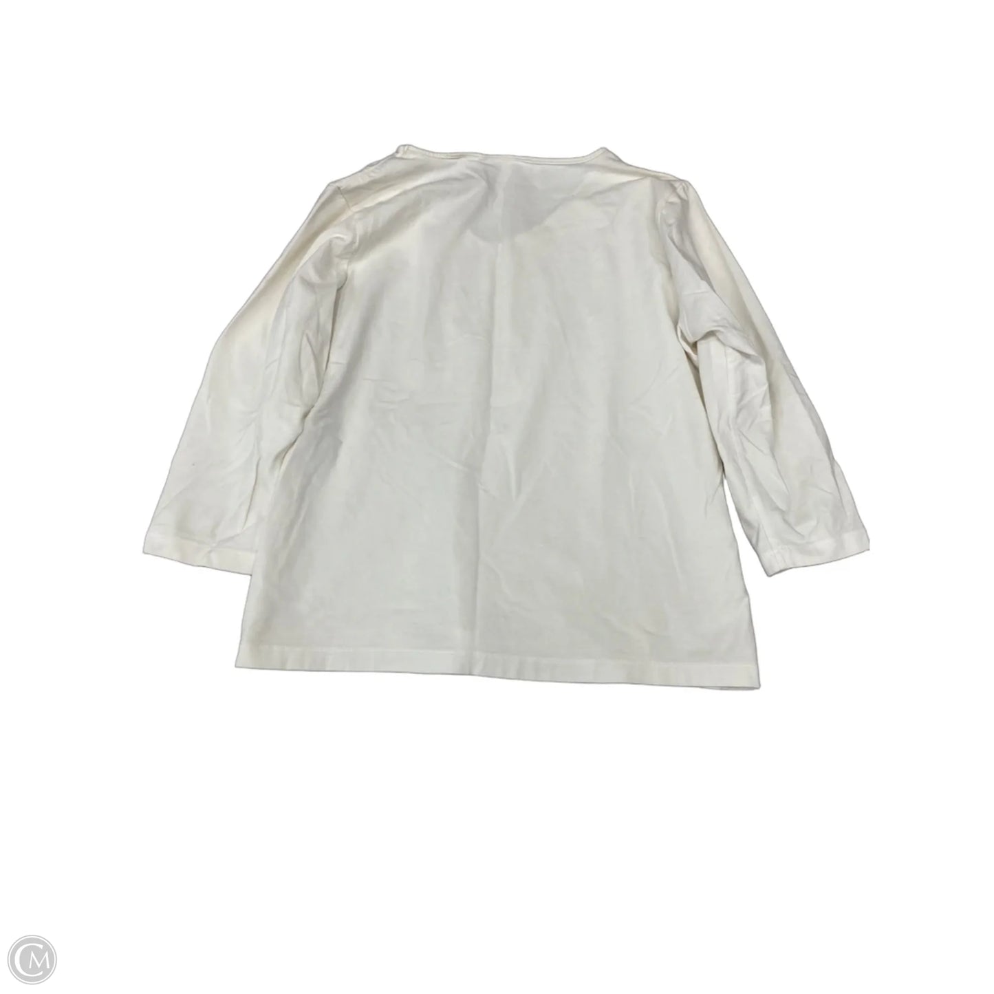 Top 3/4 Sleeve By Liz Claiborne In Cream, Size: Sp