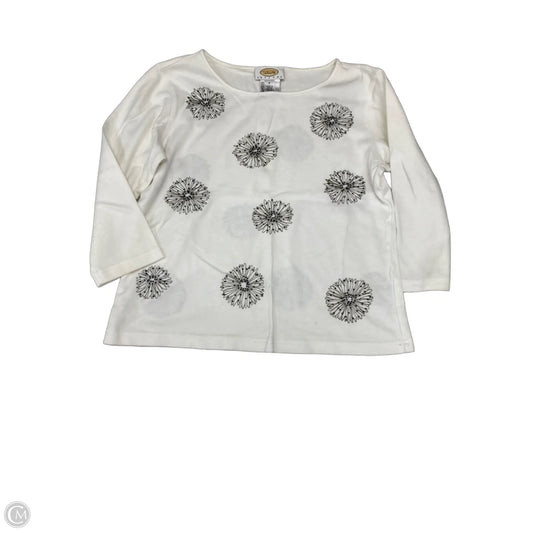 Top 3/4 Sleeve By Talbots In Black & Cream, Size: Sp