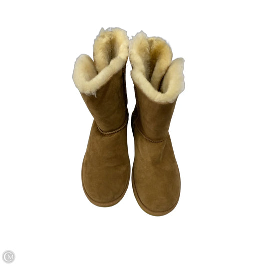 Boots Mid-calf Flats By Clothes Mentor In Brown, Size: 9