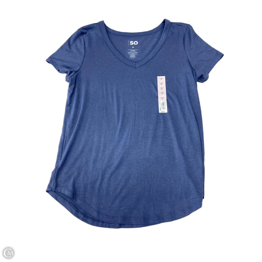Top Short Sleeve Basic By So In Blue, Size: M