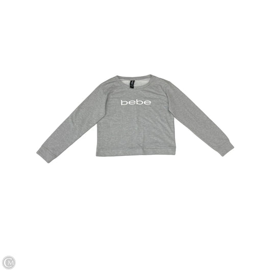 Sweatshirt Crewneck By Bebe In Grey, Size: L
