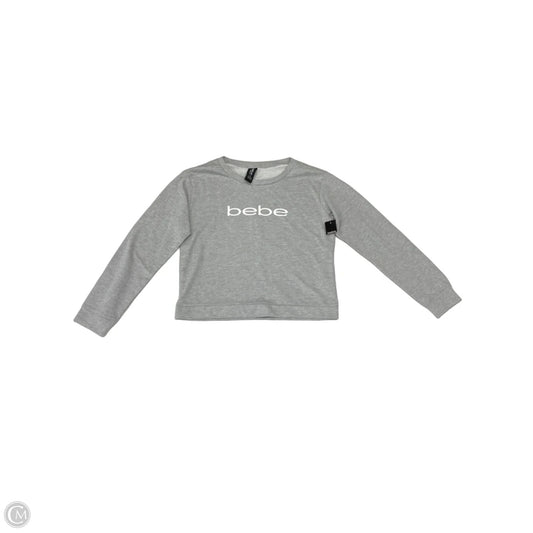 Sweatshirt Crewneck By Bebe In Grey, Size: L