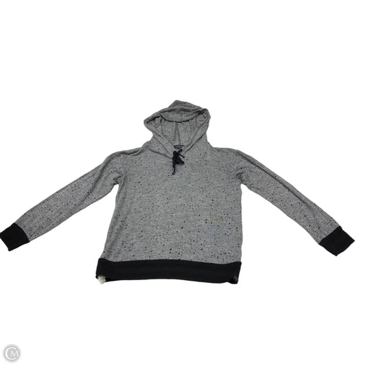 Sweatshirt Hoodie By Clothes Mentor In Black & Grey, Size: S