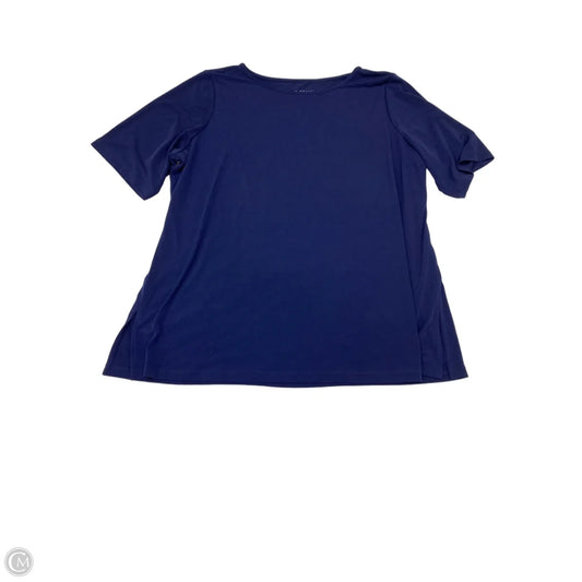 Athletic Top Short Sleeve By Susan Graver In Navy, Size: Xl