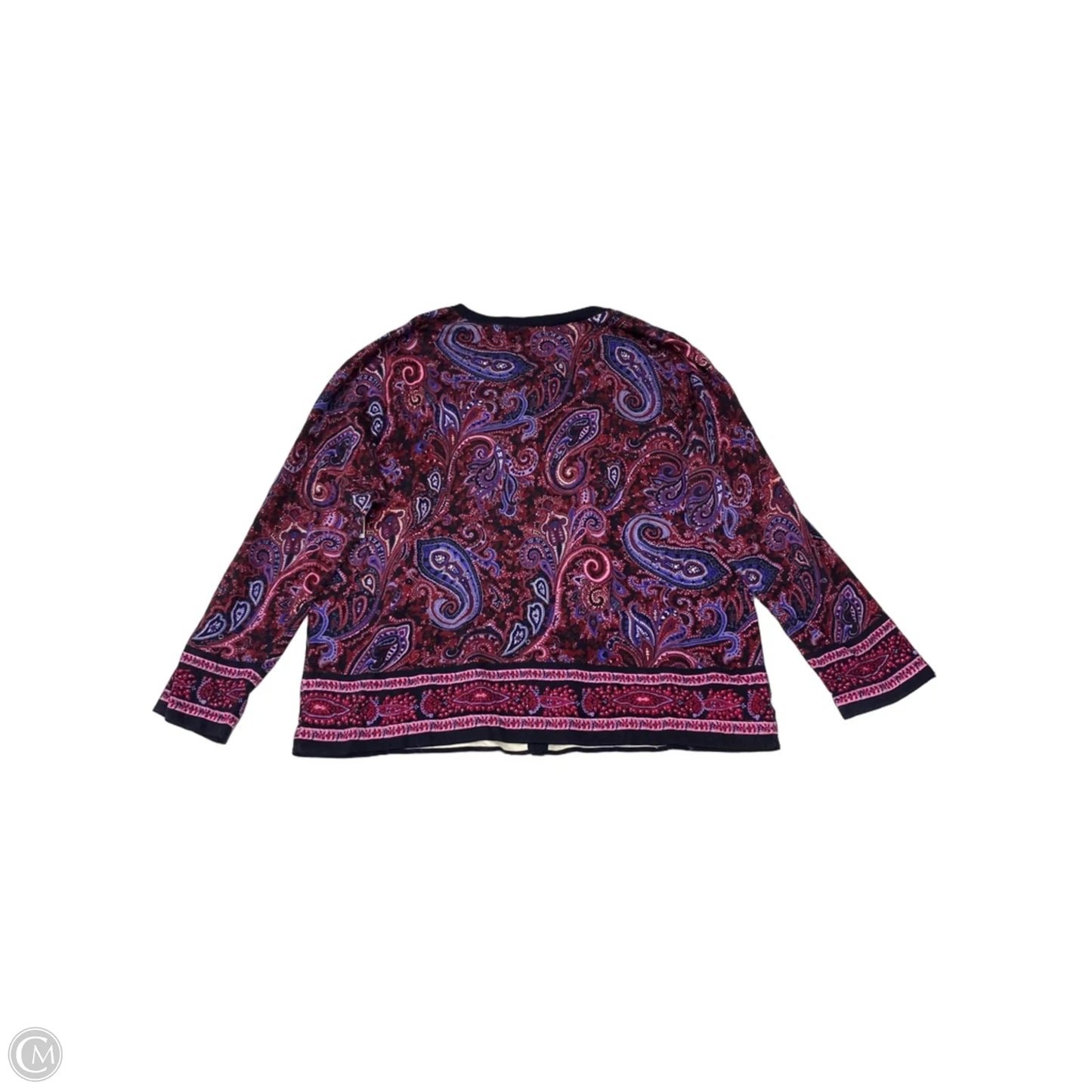 Cardigan By Talbots In Paisley Print, Size: 2x