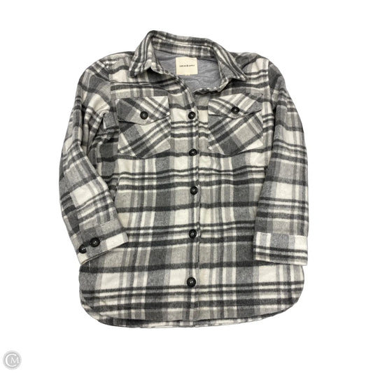 Jacket Fleece By Thread And Supply In Cream & Grey, Size: Xs