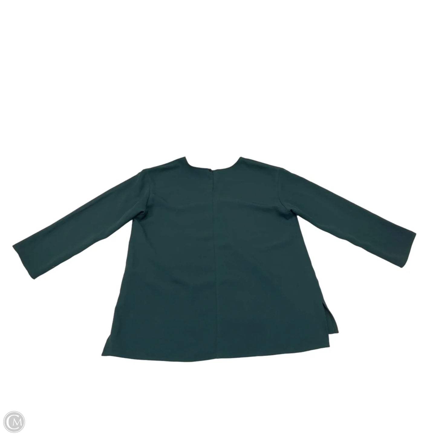 Blouse 3/4 Sleeve By Uniqlo In Green, Size: S