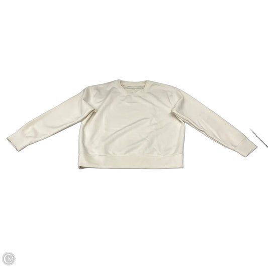 Athletic Top Long Sleeve Crewneck By A New Day In Cream, Size: Xs