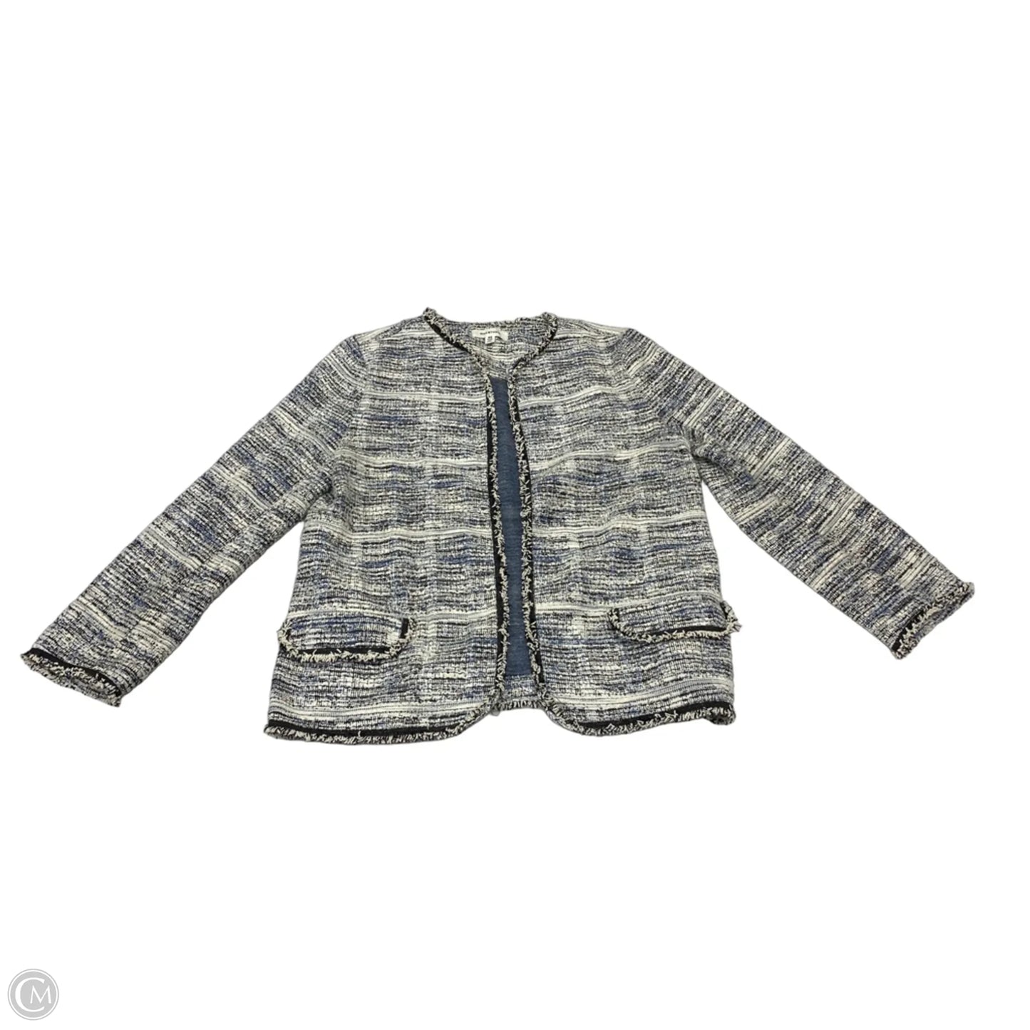 Blazer By Max Studio In Blue & Cream, Size: Xs
