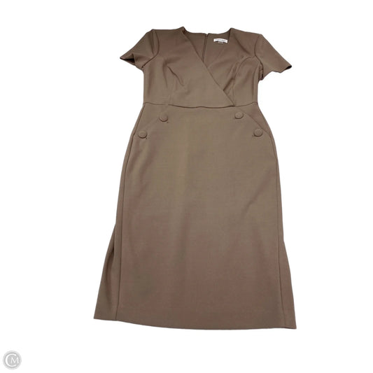 Dress Work By Calvin Klein In Taupe, Size: 6
