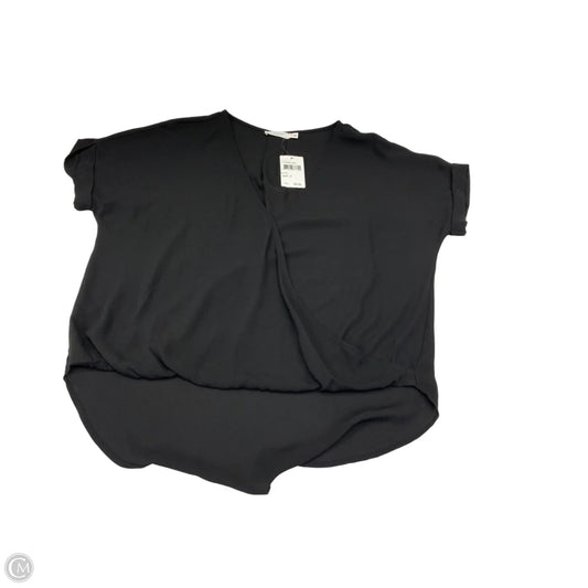Blouse Short Sleeve By Lush In Black, Size: S