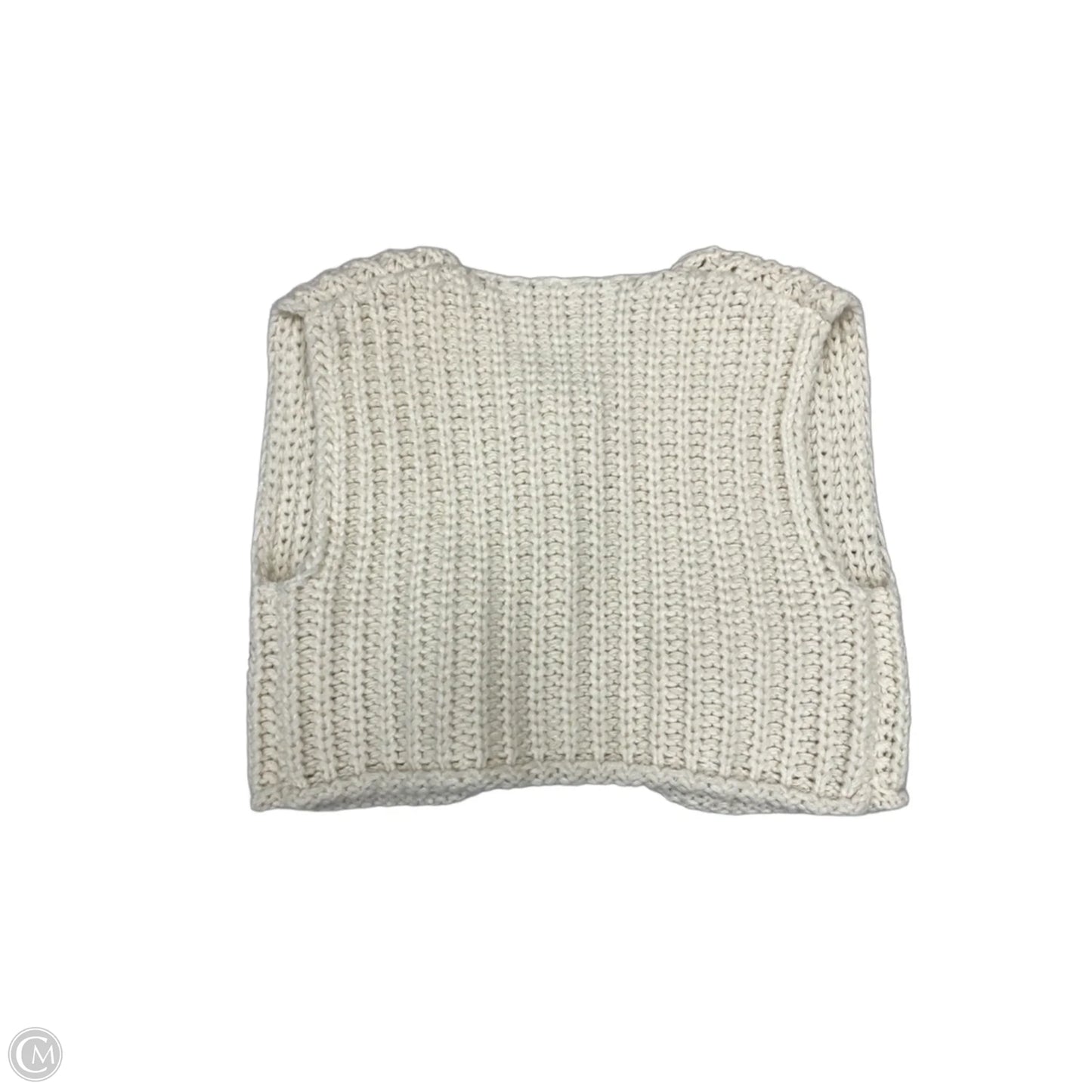Vest Sweater By Clothes Mentor In Cream, Size: S