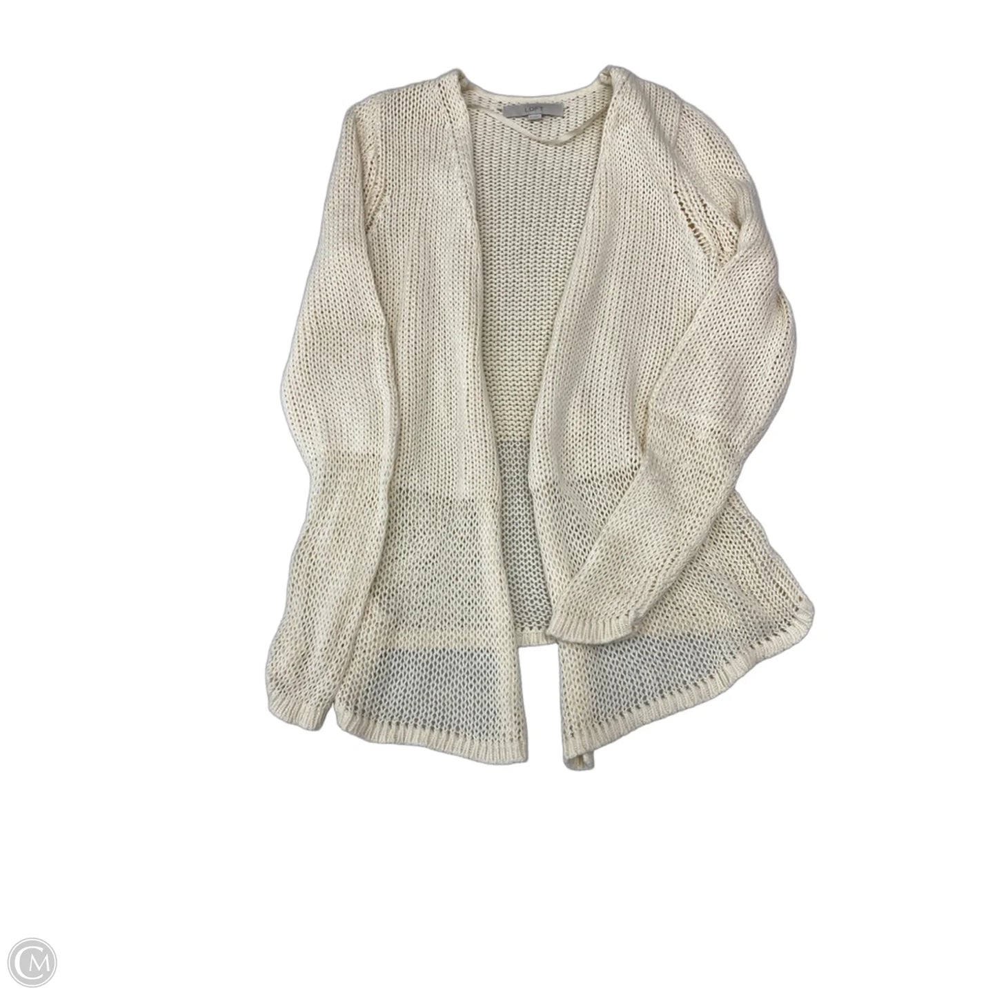 Cardigan By Loft In Cream, Size: M