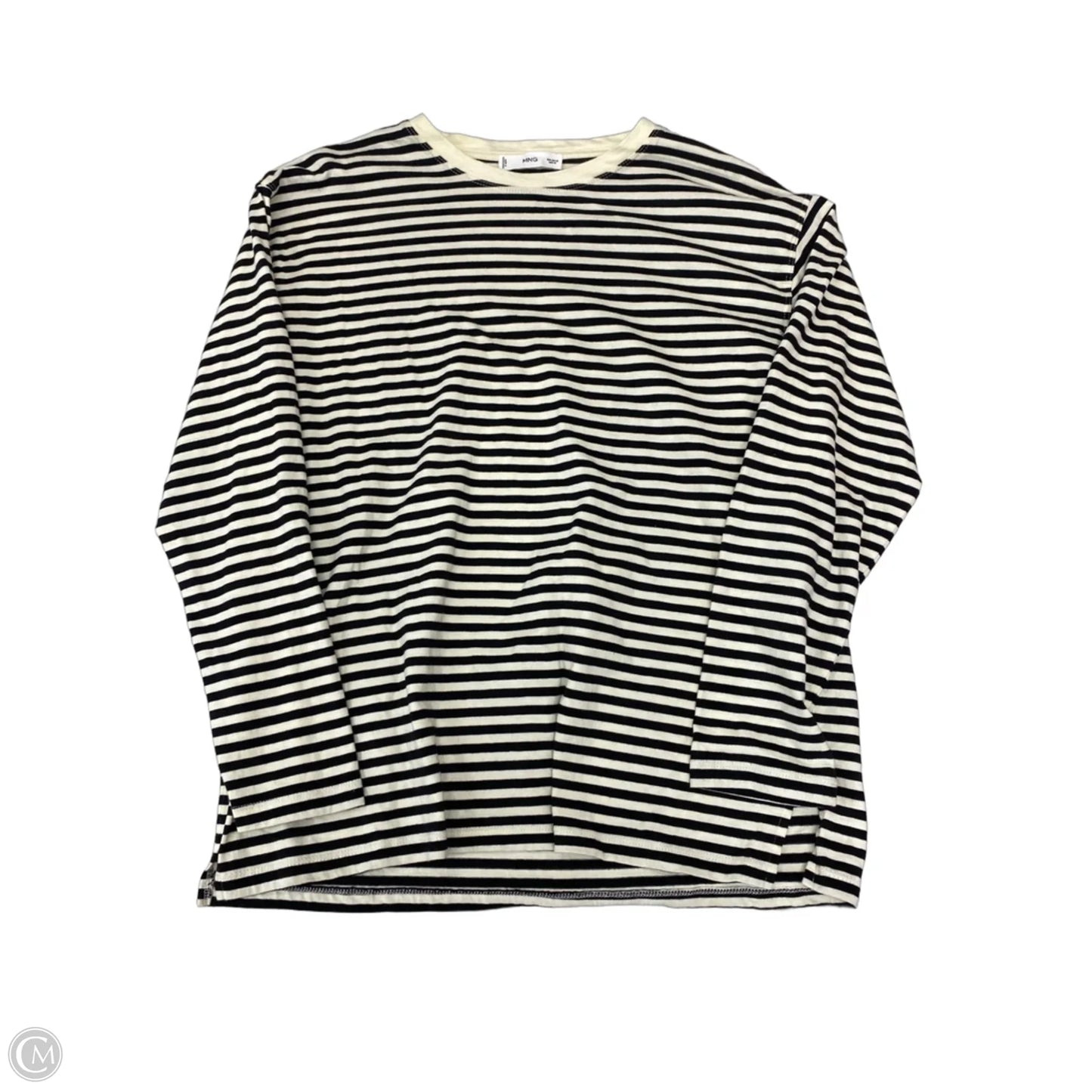 Top Long Sleeve By Mng In Striped Pattern, Size: M
