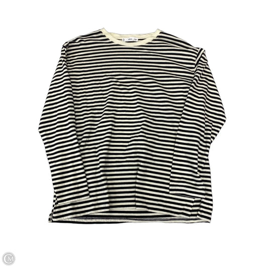 Top Long Sleeve By Mng In Striped Pattern, Size: M