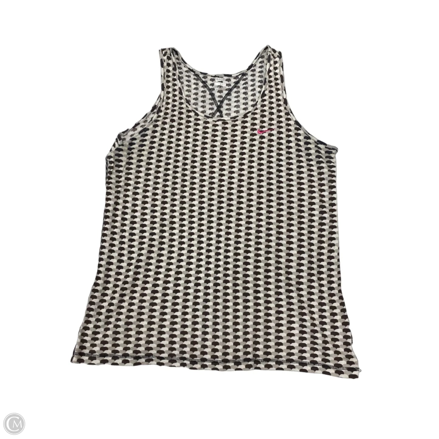 Top Sleeveless By Nike Apparel In Brown & Cream, Size: Xxl