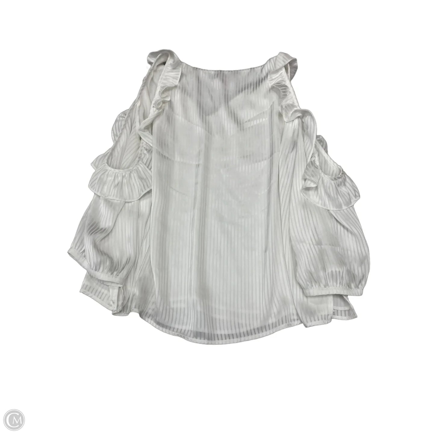 Blouse 3/4 Sleeve By Vince Camuto In White, Size: Xl