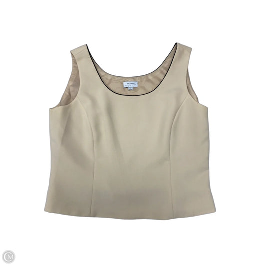 Top Sleeveless By Tahari By Arthur Levine In Beige, Size: L