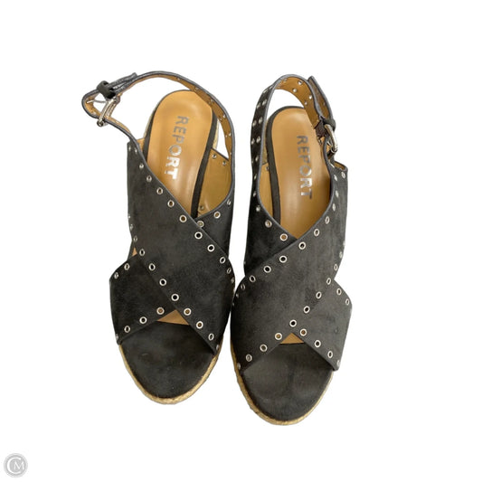 Sandals Heels Wedge By Report In Black, Size: 8