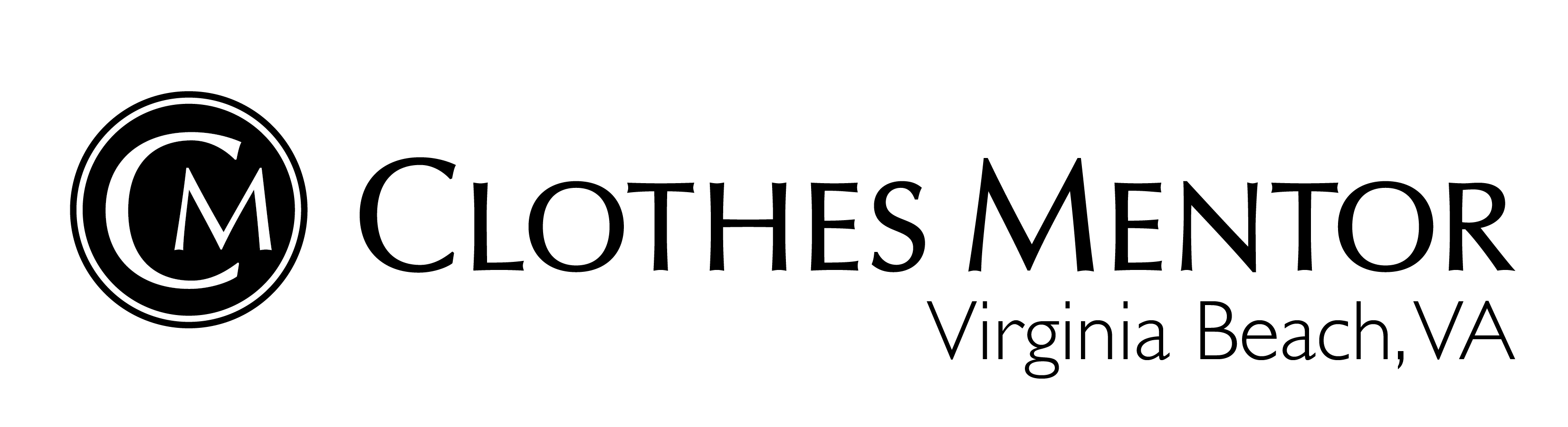 Clothes Mentor logo with 'Virginia Beach, VA' text on a white background